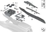 Original BMW F15 X5 F16 X6 Cup Holder Tutup Roller Konsol Tengah Depan - Image 6