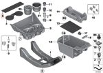 BMW F25 X3 F26 X4 Storage Tray Mat Tatakan karet Konsol Tengah Depan - Image 5