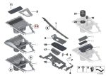 BMW F30 F32 F36 LCI Facelift Trim Cover Tray Cup Holder Konsol Tengah - Gambar 5