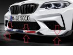 Original BMW F87 M2 M Performance Front Attachment Carbon Fiber Splitter Lip Bemper Depan - Image 3