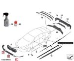 Original BMW G30 LCI M Performance Front Attachment Carbon Lip Spoiler - Image 4