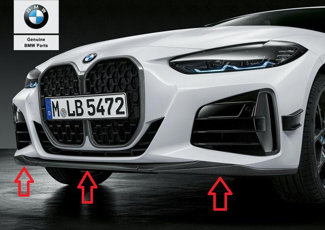 51192472782_A Original BMW G22 G23 M Performance Front Attachment Carbon Lip Spoiler - Image 1