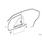 Original BMW E36 Outer Weatherstrip Karet Seal Jendela Pintu DEPAN RH