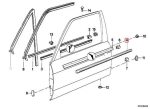Original BMW E30 Lis Pelipit Luar Kaca Pintu Depan Hitam KIRI - Image 5