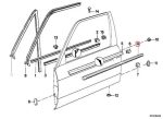 Original BMW E30 Lis Pelipit Luar Kaca Pintu Depan Hitam KANAN - Image 5