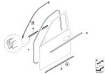 Original BMW E60 Weatherstrip Karet Seal Bingkai Pintu Depan Atas Kiri
