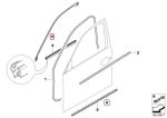 Ori BMW E60 Weatherstrip Karet Seal Bingkai Pintu Depan Atas KANAN