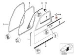 Original BMW E39 Pelipit Karet Seal Jendela Luar Pintu DEPAN KIRI - Image 5