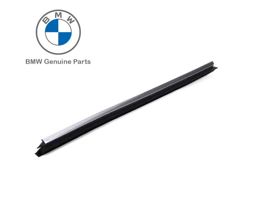 51218185815_A BMW E39 Pelipit Karet Seal Kaca Interior Chrome Pintu DEPAN KIRI - Gambar 1