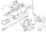BMW E46 Coupe Cabrio Latch Door Lock Actuator Pintu DEPAN KIRI - Gambar 5