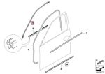 Ori BMW E60 Weatherstrip Karet Seal Bingkai Pintu Belakang Atas KIRI