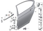 Original BMW F02 Front Door Brake Stopper Penahan Pintu Belakang KANAN