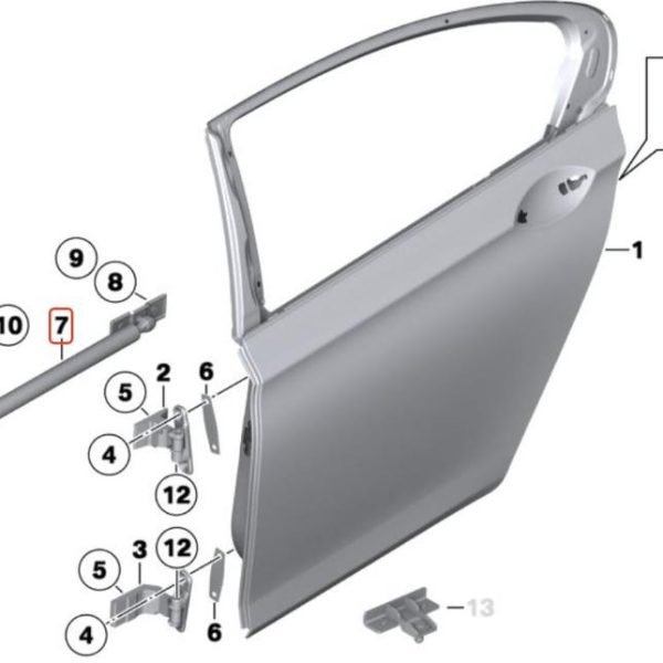 Original BMW F02 Front Door Brake Stopper Penahan Pintu Belakang KANAN