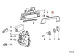 BMW E36 Bingkai Frame Handle Luar Karet Seal Gasket Pintu Belakang - Gambar 4