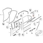 Original BMW E39 Pelipit Karet Seal Jendela Luar Pintu BELAKANG KIRI - Image 6