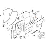 Original BMW E39 Pelipit Karet Seal Jendela Luar Pintu BELAKANG KANAN - Image 5