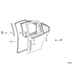 Original BMW E36 Pelipit Kaca Dalam Karet Seal Pintu Belakang KIRI - Image 6