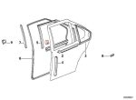 Original BMW E36 Pelipit Kaca Dalam Karet Seal Pintu Belakang KANAN - Image 6