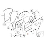 Original BMW E39 Weatherstrip Trim Karet Seal Bawah Pintu Belakang - Image 4