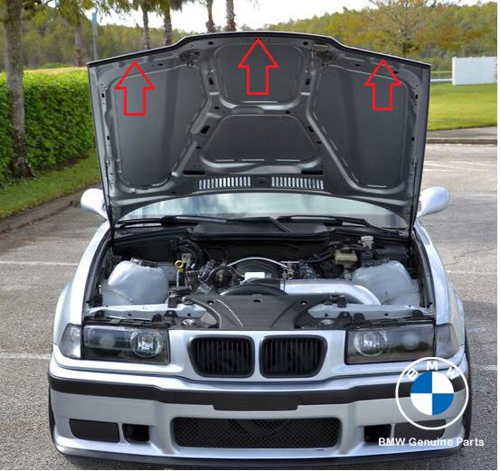 Original BMW E36 Hood Sealing Gasket Karet Kap Mesin Depan 51238207821