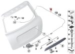 Original MINI R50 R53 R56 Trunk Lid Bowden Cable Tali Pembuka Bagasi - Gambar 5