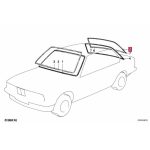 Original BMW E30 M10 Pre-LCI Seal Karet Chrome Kaca Belakang Bagian Atas Rear Window Upper Chrome Moulding 51311884409 - Gambar 5
