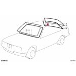 Original BMW E30 M10 Pre-LCI Seal Karet Chrome Kaca Belakang Bagian Bawah Rear Window Lower Chrome Moulding 51311884410 - Image 5