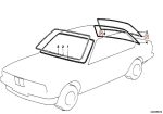 BMW E30 Facelift Clip Sambungan Siku Seal Kaca Belakang 51311940279 - Gambar 5