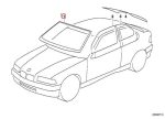 Original BMW E36 Kaca Depan Green Windscreen Green Shade Band - Image 3