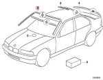 Original BMW E36 Coupe Cabrio Karet Trim Keliling Kaca Depan - Gambar 5