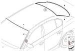 Original BMW E60 E70 X5 E71 X6 Drip Moulding Clip Karet Kaca Depan - Image 5