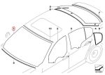 Original BMW E90 E91 Kaca Depan Green Windshield - Image 3