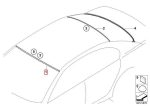 Original BMW E65 E66 7 Series Seal Karet Kaca Depan Atas