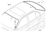 Original BMW E38 7 Series Seal Karet Kaca Depan Atas
