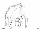 Original BMW E30 Coupe karet channel kaca Window Guide DEPAN KIRI 51321904781 - Image 5