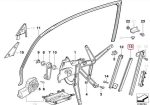 BMW E36 Lower Window Guide Rail Karet Rel Kaca Pintu Depan Bawah - Image 4