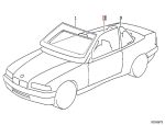 Original BMW E36 Coupe Convertible Kaca Samping Pintu Depan KIRI