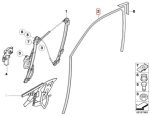 BMW E53 X5 Karet Channel Kaca Window Guide Depan KANAN 51327020578 - Image 5