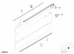 BMW E46 Coupe Chrome Pelipit Luar Karet Jendela Pintu DEPAN KANAN - Image 6