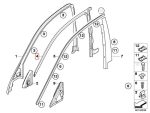 Original BMW E60 E61 Seal Busa Pilar A Pintu Depan KIRI 51337033801 - Image 5