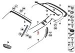 BMW E89 Z4 Channel Cover Outer Pelipit Karet Seal Jendela Pintu KANAN