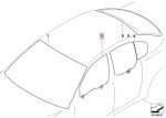 Original BMW E60 E61 Kaca Samping Pintu Depan KANAN - Image 3