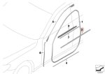 Original BMW F02 Pelipit Kaca Lis Chrome Pintu Depan KIRI 51337178001 - Image 4