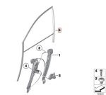 Original BMW F01 F02 karet channel kaca Window Guide - DEPAN KANAN - Image 5