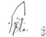 Original BMW F10 Channel Cover Karet Seal Jendela Pintu Depan KIRI