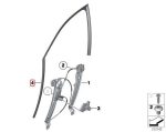 Original BMW F10 Channel Cover Karet Seal Jendela Pintu Depan KANAN