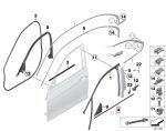 Ori BMW F30 Cover Lis Pelipit Kaca Luar Pintu Depan KIRI Hitam Doff - Image 4