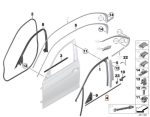 Ori BMW F30 Cover Lis Pelipit Kaca Luar Pintu Depan KANAN Hitam Doff - Image 6