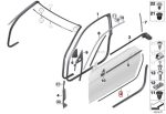 BMW F32 F82 F83 M4 Weatherstrip Trim Karet Seal Bawah Pintu Depan KIRI