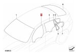 Original BMW E71 X6 Kaca Pintu Pengemudi Supir Depan Kanan 51337289092
